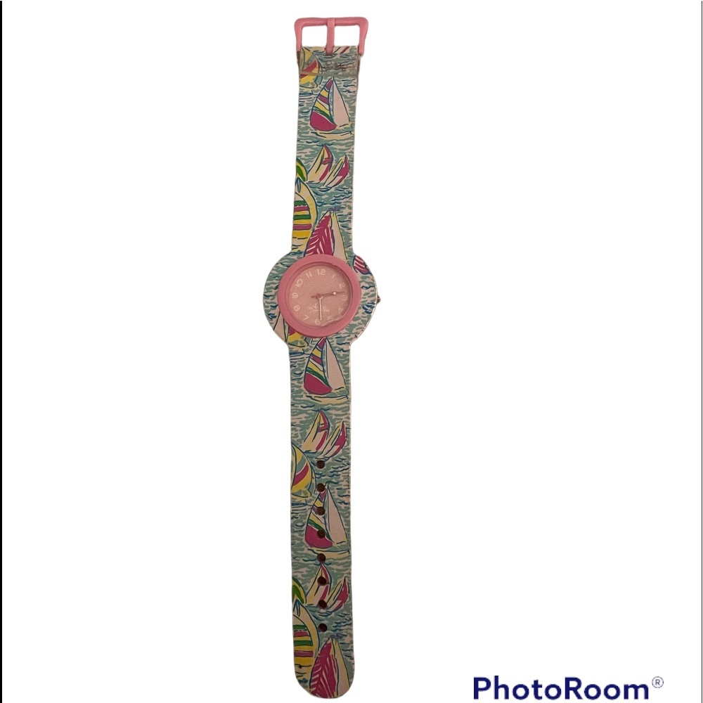 Lilly Pulitzer watch, sailboat pattern
